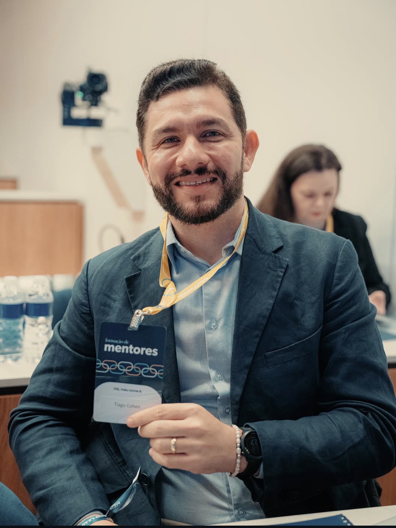 Tiago Cohen durante sua formação de mentores